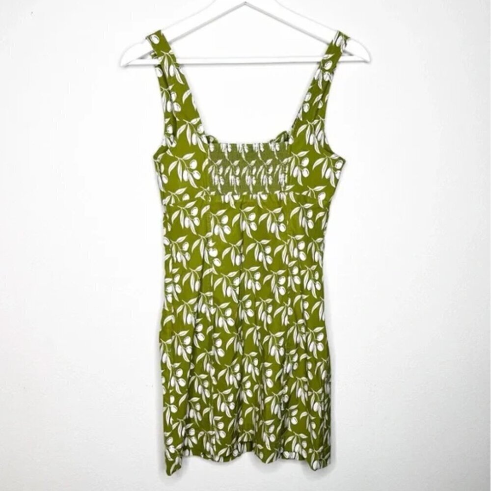 Anthropologie Maeve The Cleo Mini Dress Size L NWT Bombshell Fit & Flare Green - Picture 10 of 13